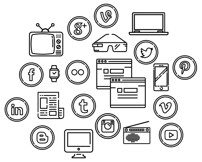 modern media graphic