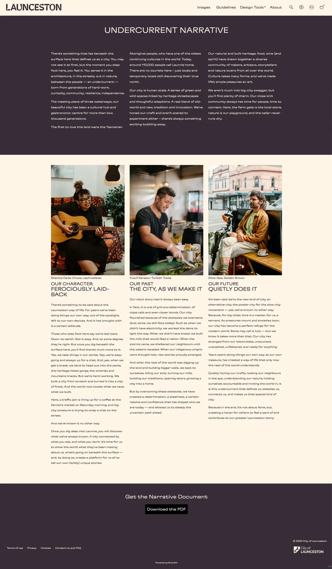 Example web page for City of Launceston