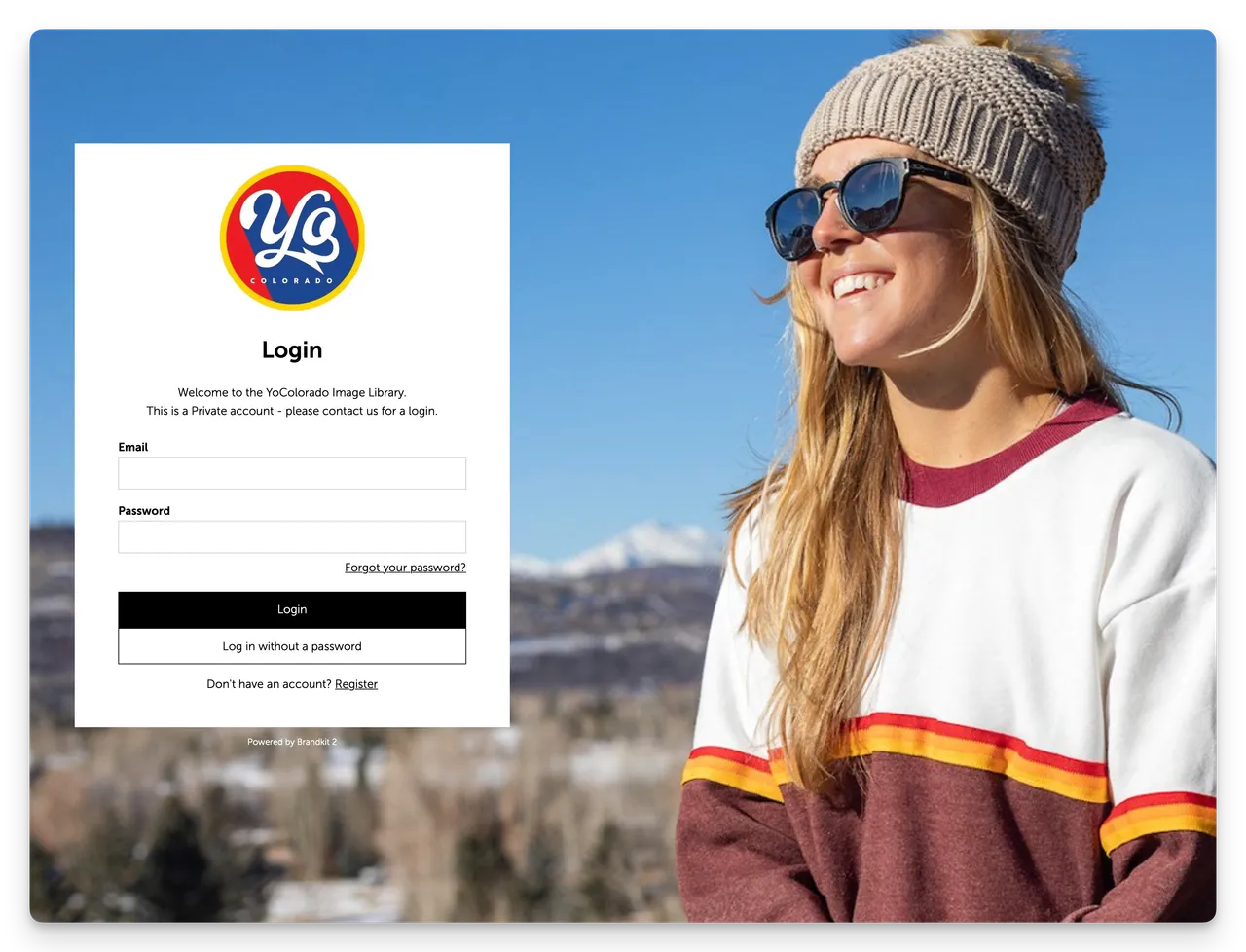 Example of a private Brand Portal for YoColorado