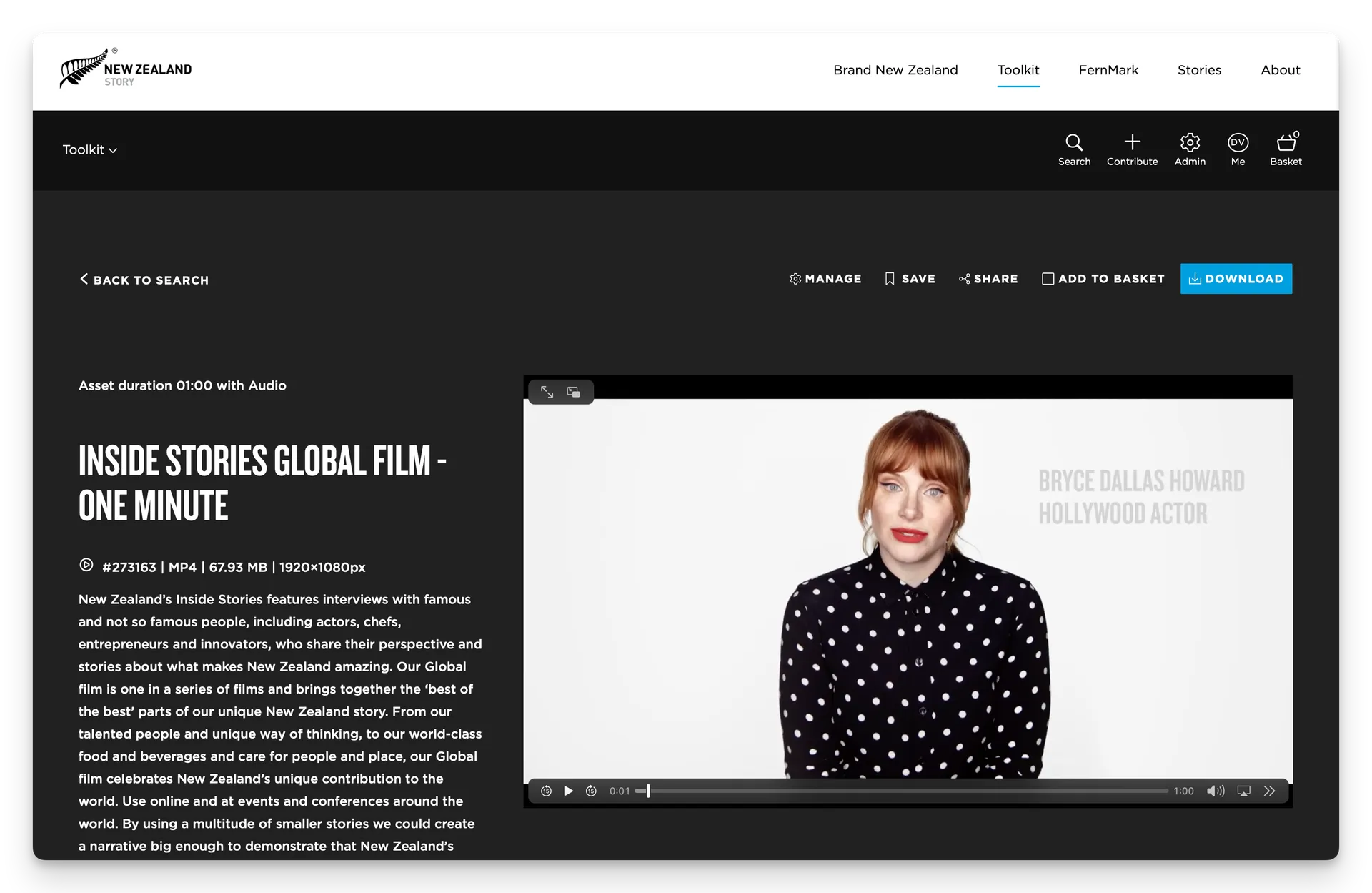 Example Video Asset as seen on the NZ Story Toolkit