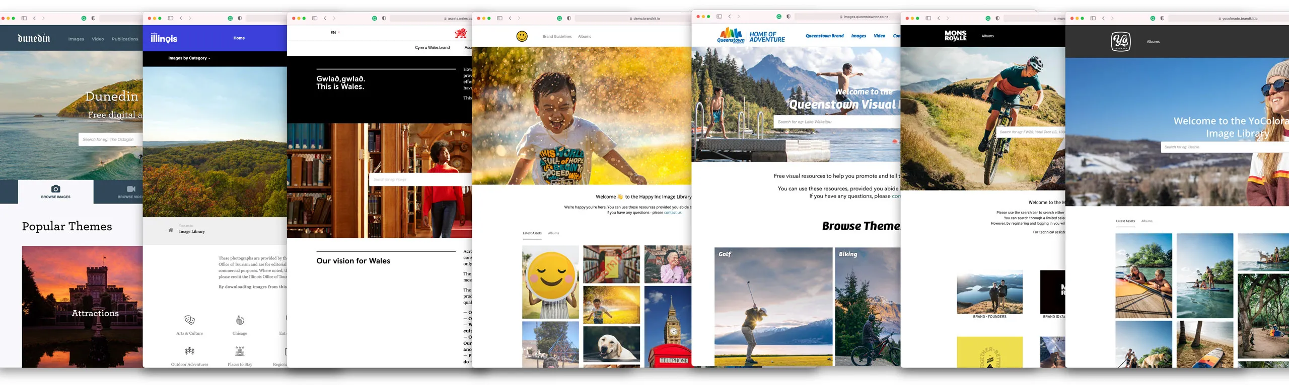 Montage of Brandkit Brand Portals
