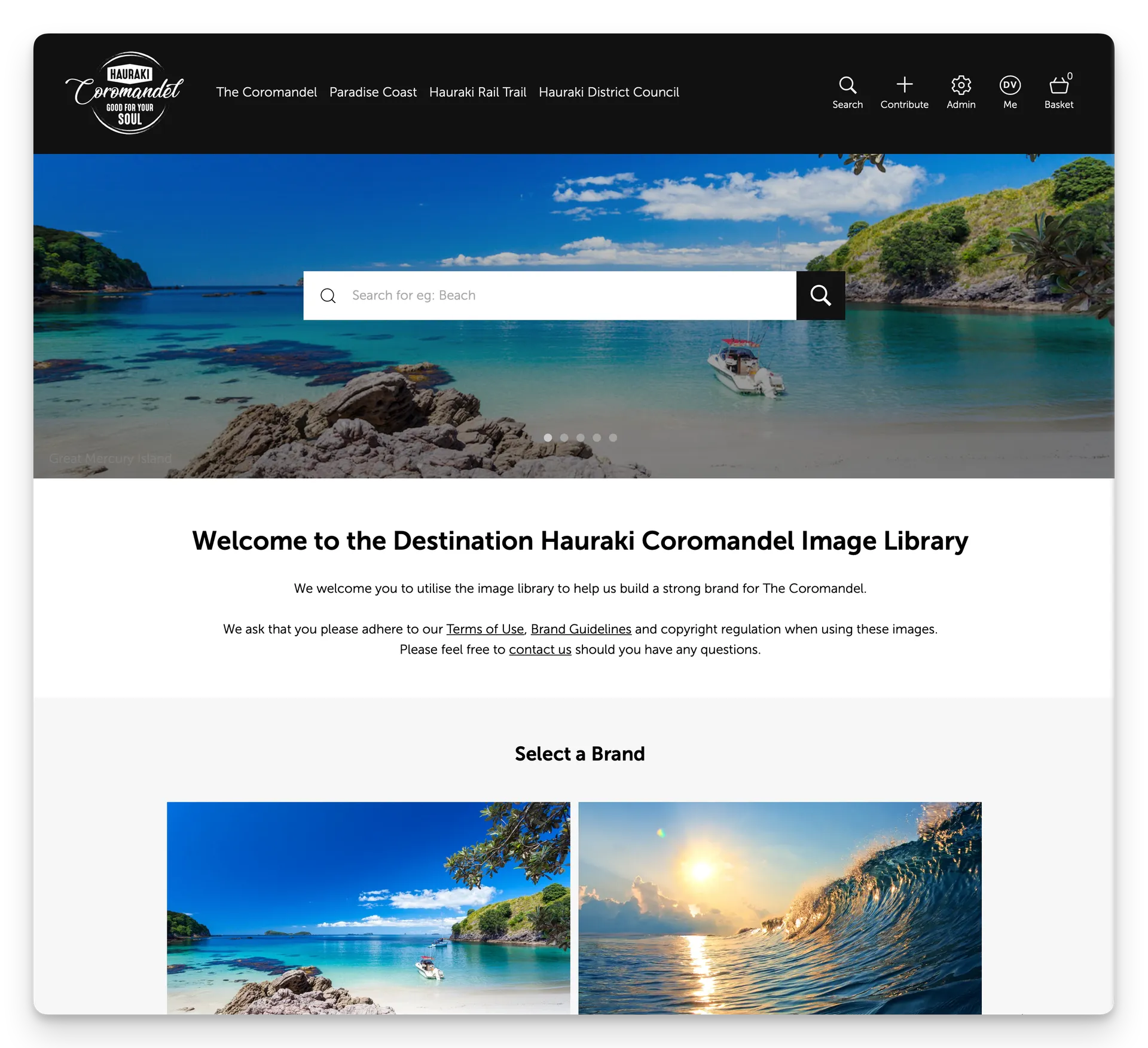 Screenshot of The Coromandel Image Library