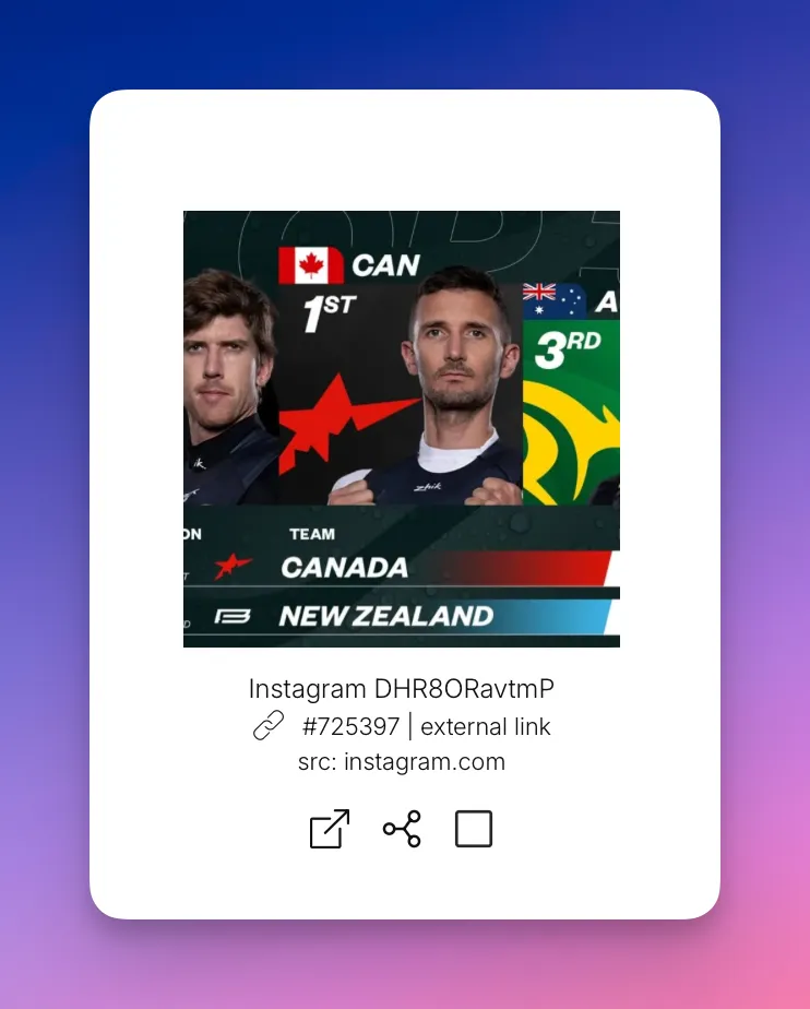 Screenshot of a UGC asset linked back to the original Instagram Post